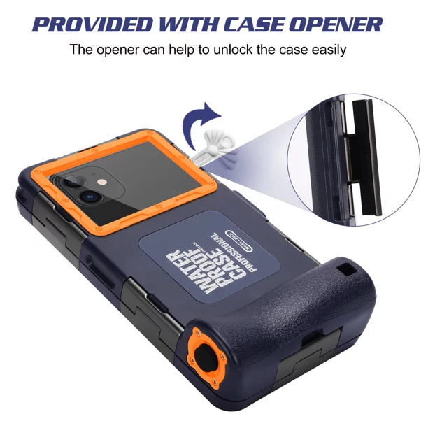 UrbanX Professional [15m/50ft] Swimming Diving Surfing Snorkeling Photo Video Waterproof Protective Case Underwater Housing for Micromax Bolt Selfie Q424 And all Phones Up to 6.9 Inch  with Lanyard
