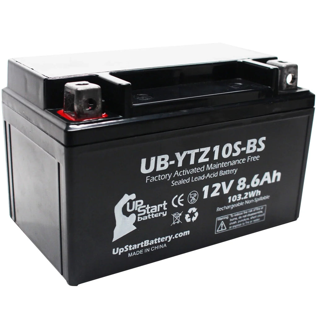 4-Pack UpStart Battery Replacement for 2011 Yamaha -R1 1000CC Factory Activated, Maintenance Free, Motorcycle Battery - 12V, 8.6Ah, -YTZ10S-