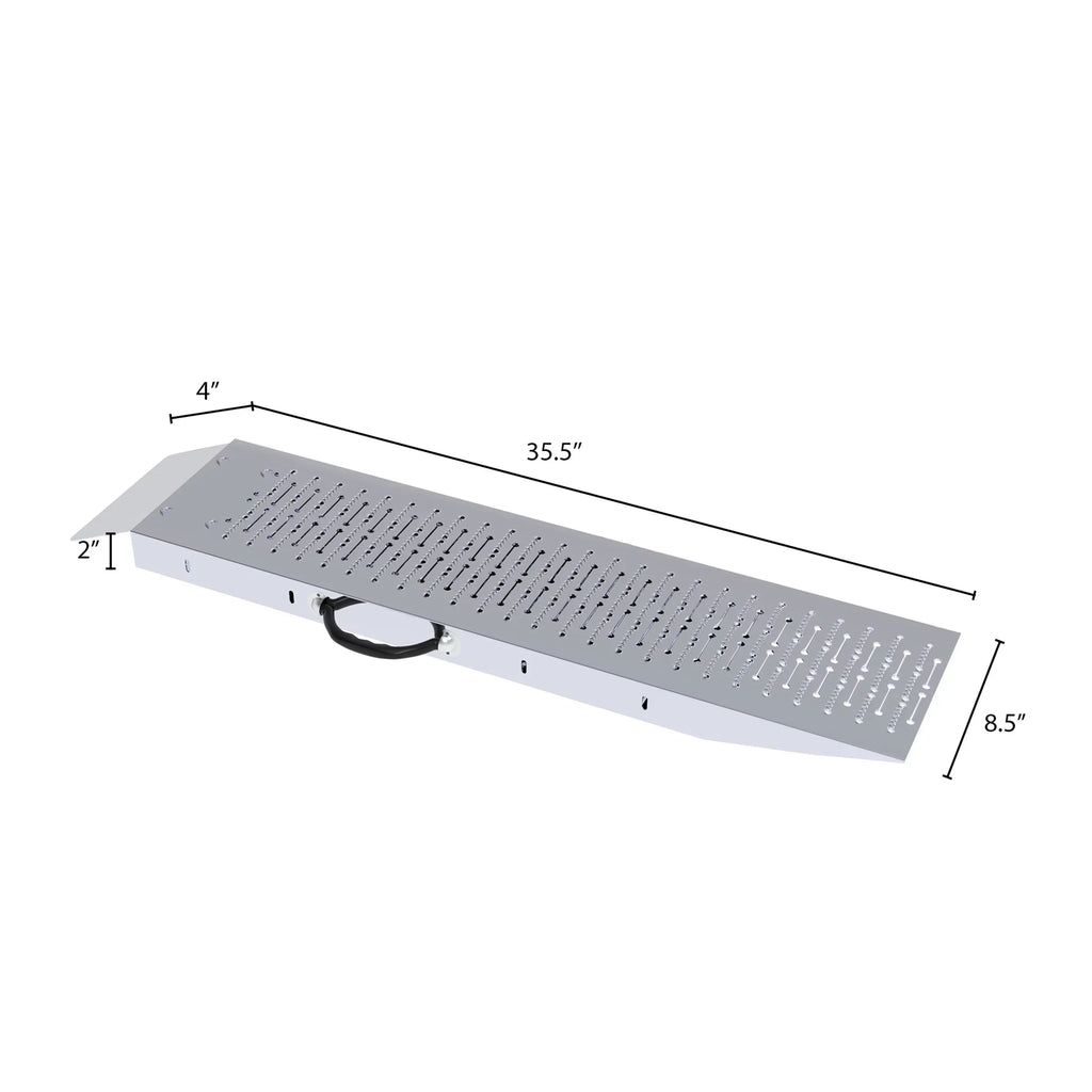 Stalwart Loading Ramps, Steel Ramp Set for ATVs, Motorcycles, Mowers, Carts and More, Use with Pickup Trucks and Trailers, 1200lb Combined Capacity