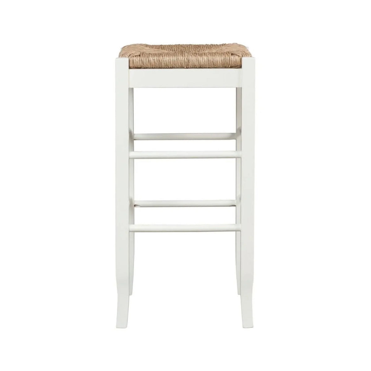 29"  Rush Stool, White