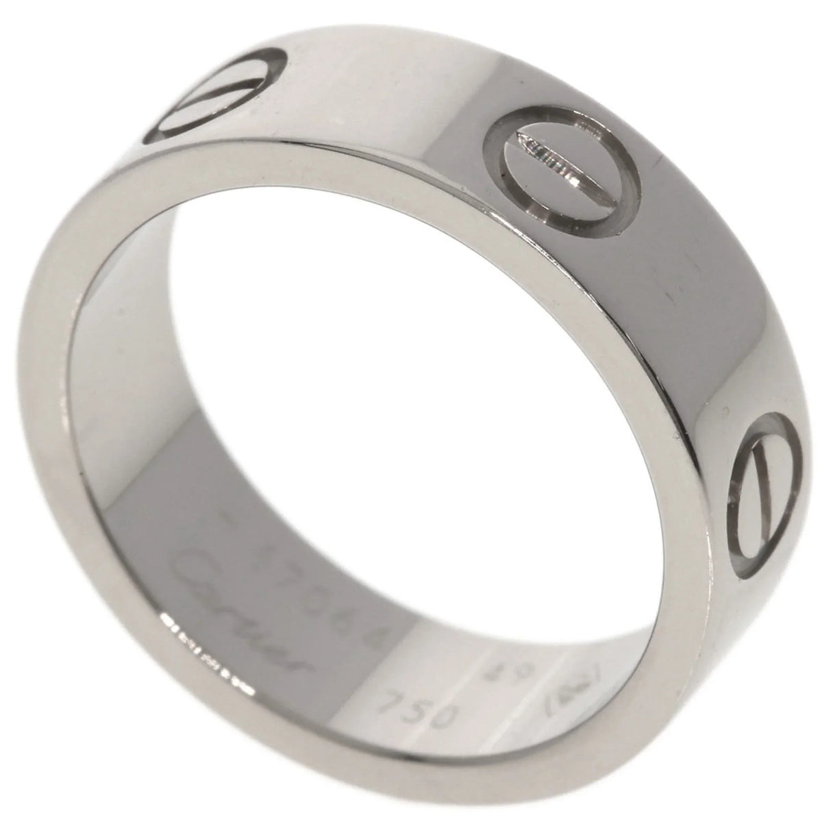 Pre-Owned Cartier Love Ring #49 Ring, K18 White Gold, Women's  (Good)
