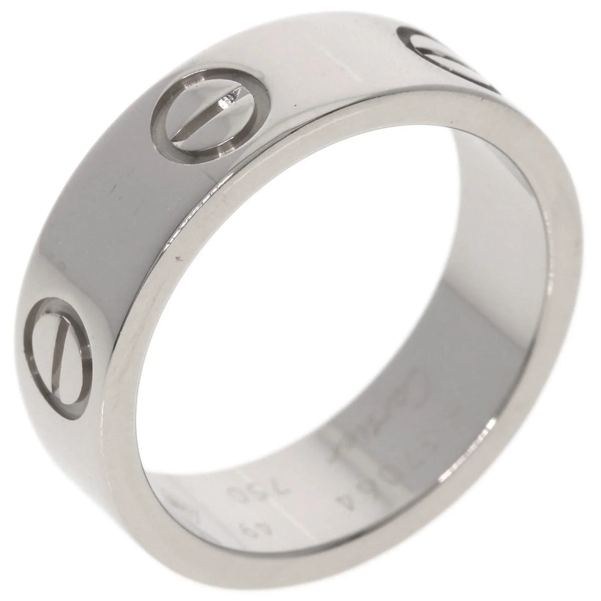 Pre-Owned Cartier Love Ring #49 Ring, K18 White Gold, Women's  (Good)