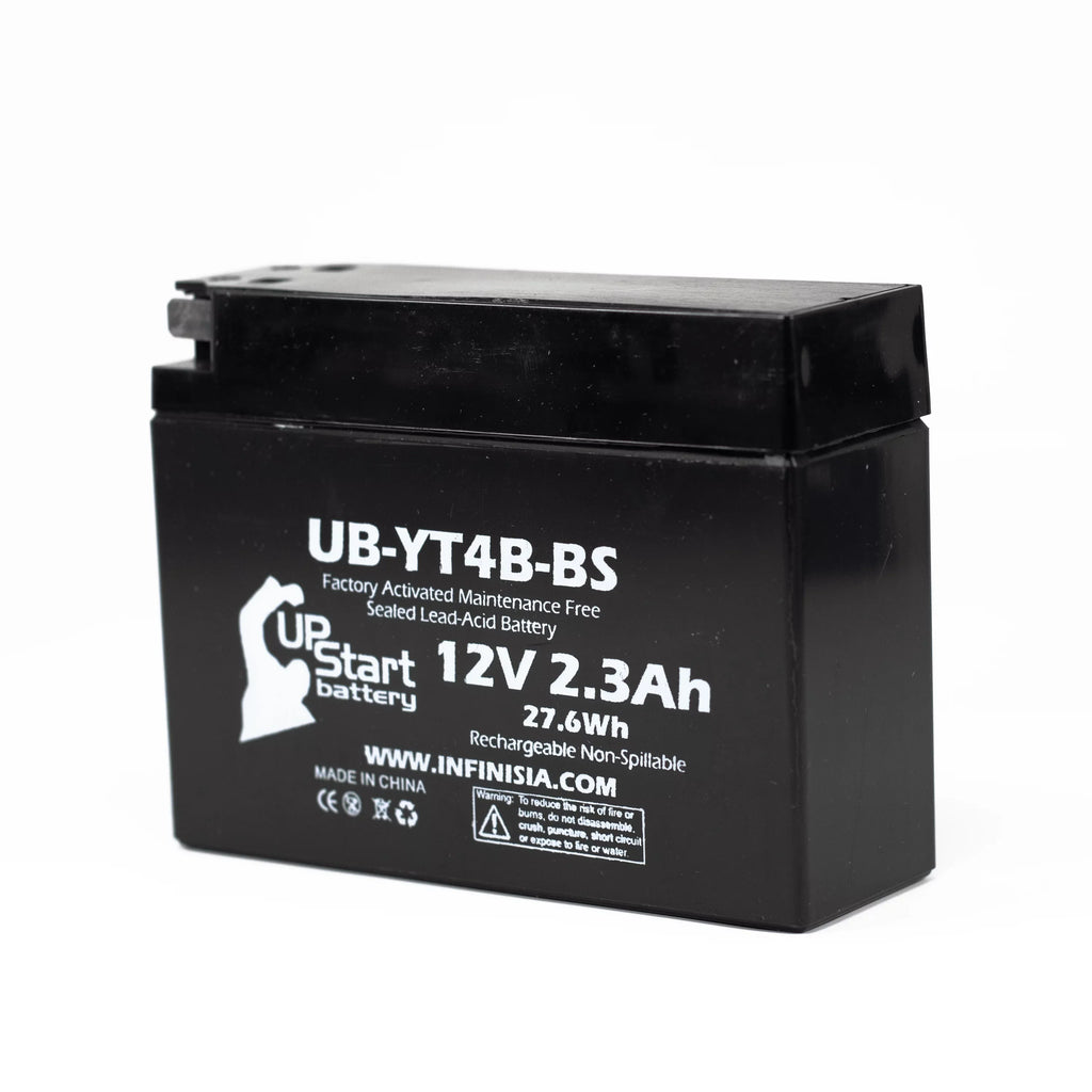 3-Pack UpStart Battery Replacement for 2012 Yamaha SR400 () 400CC Factory Activated, Maintenance Free, Motorcycle Battery - 12V, 2.3Ah, -YT4B-
