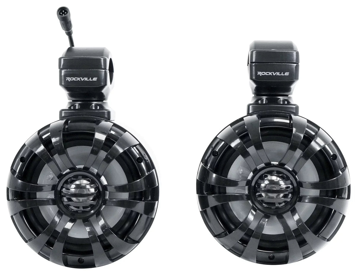 Pair Memphis Audio RNGR65FE Pods+ Tower Speakers+Amp For 2018+ Polaris Ranger
