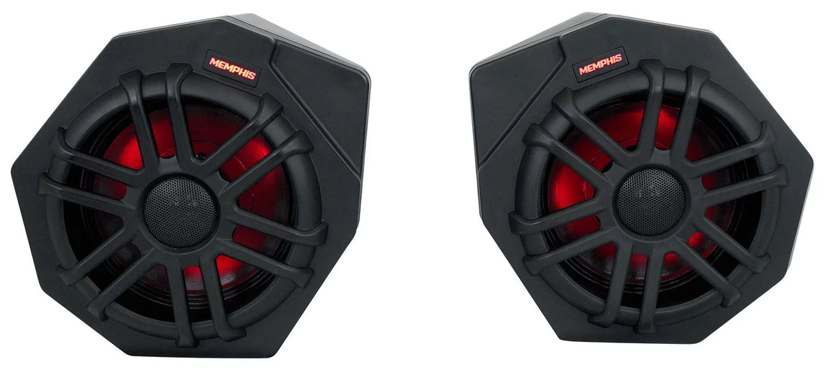 (2) Memphis CANAMX365FE Speakers+Pods+ Tower Speakers+Amp For 2017+ Can Am X3