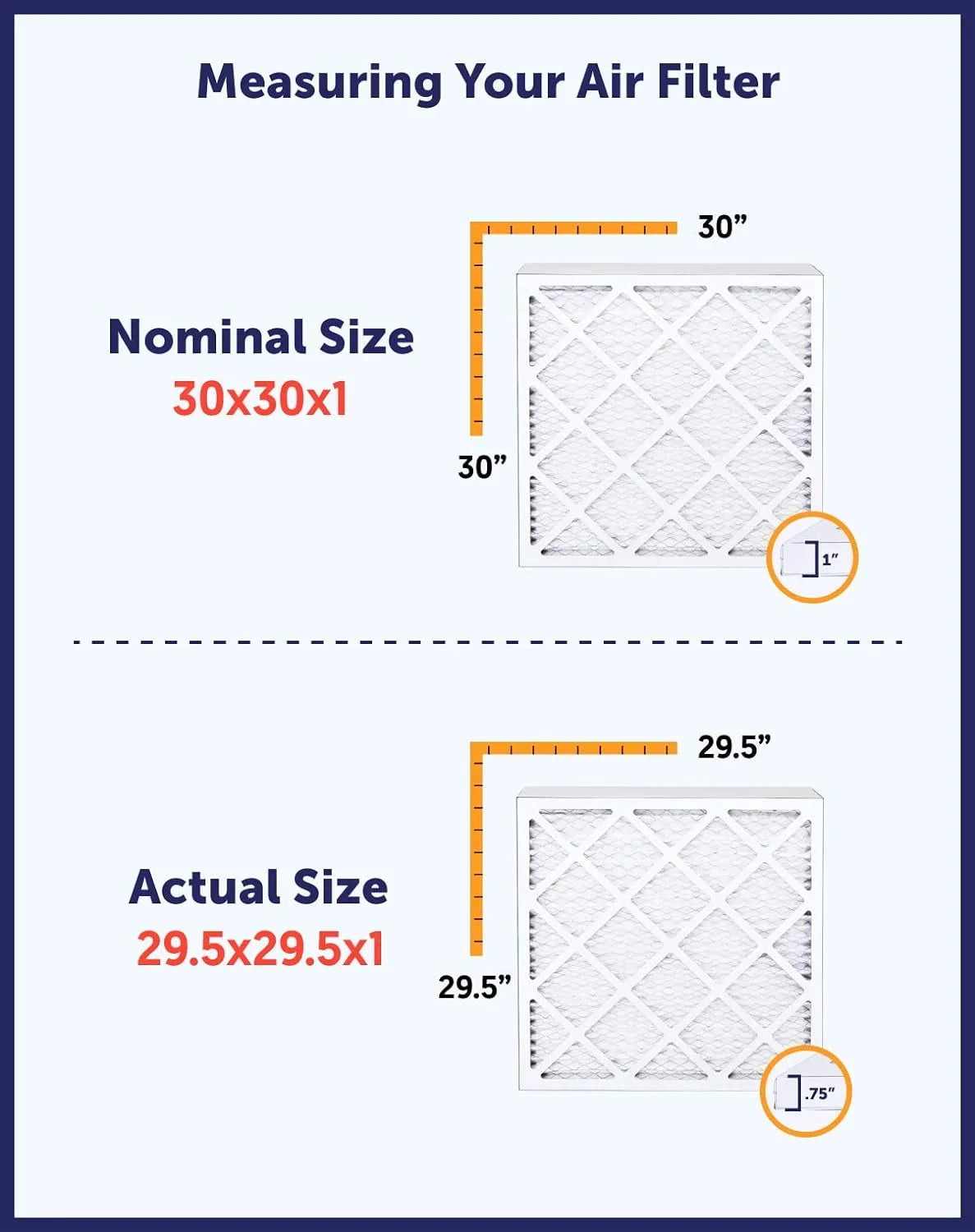 Filter King 26x23.5x1a Air Filter | 4- |  8  Pleated A/C Furnace Filters |    | Actual Size: 26 x 23.5 x .75"