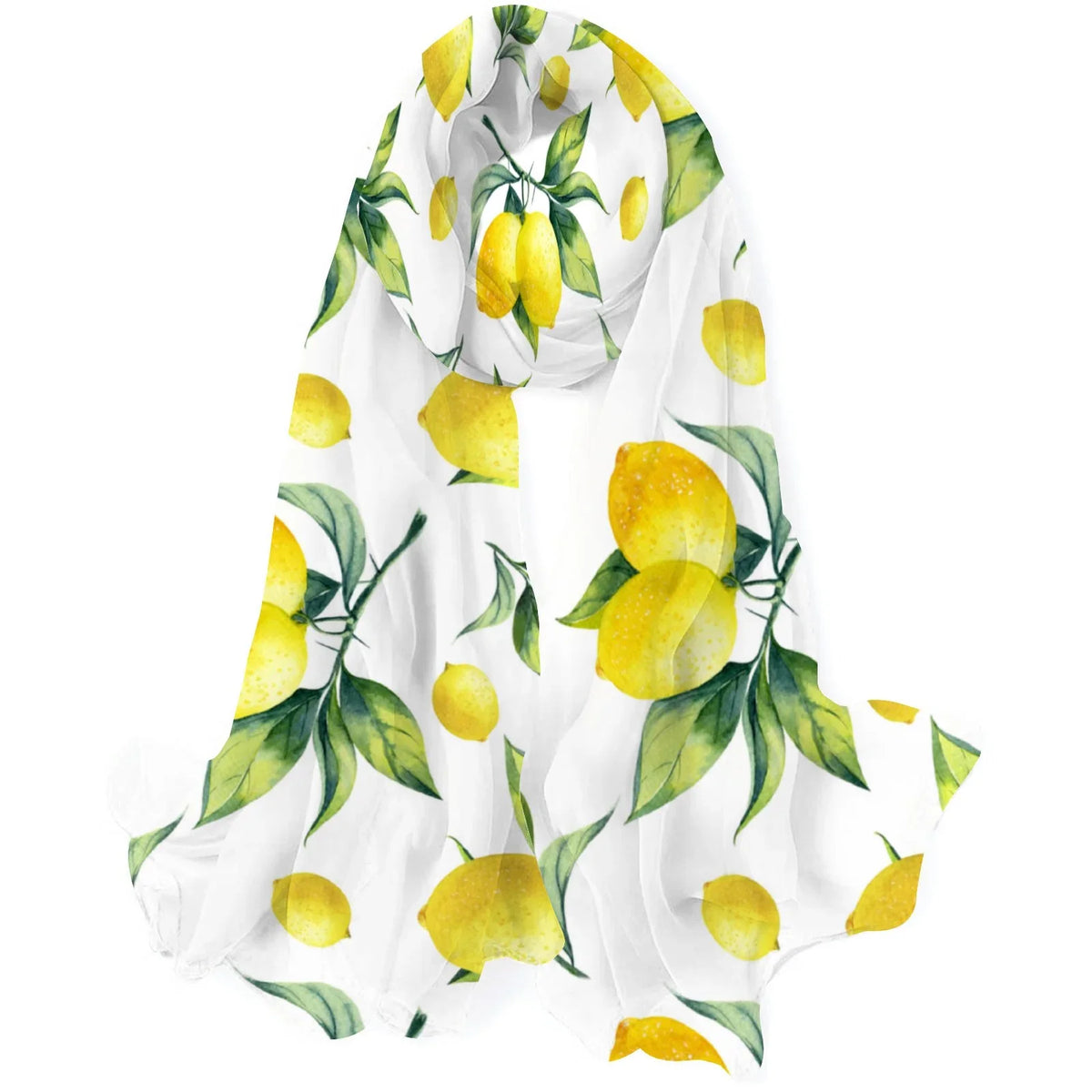 Lemon Silk Long Scarf for Women Large Oblong Sunscreen Shawls Wraps Neck Headscarf Hair Wraps Gift Packed