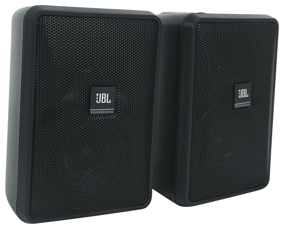 (6)  Control 23-1 Black 3" Indoor/Outdoor 70v Commercial Wall Speakers + Amp
