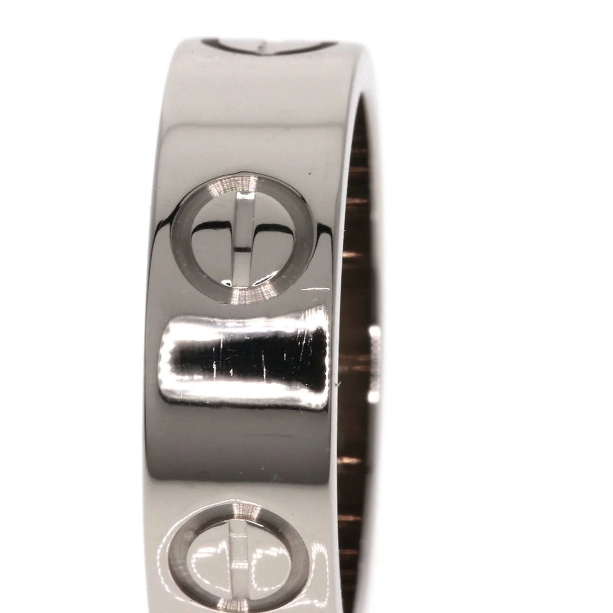 Pre-Owned Cartier Love Ring #49 Ring, K18 White Gold, Women's  (Good)
