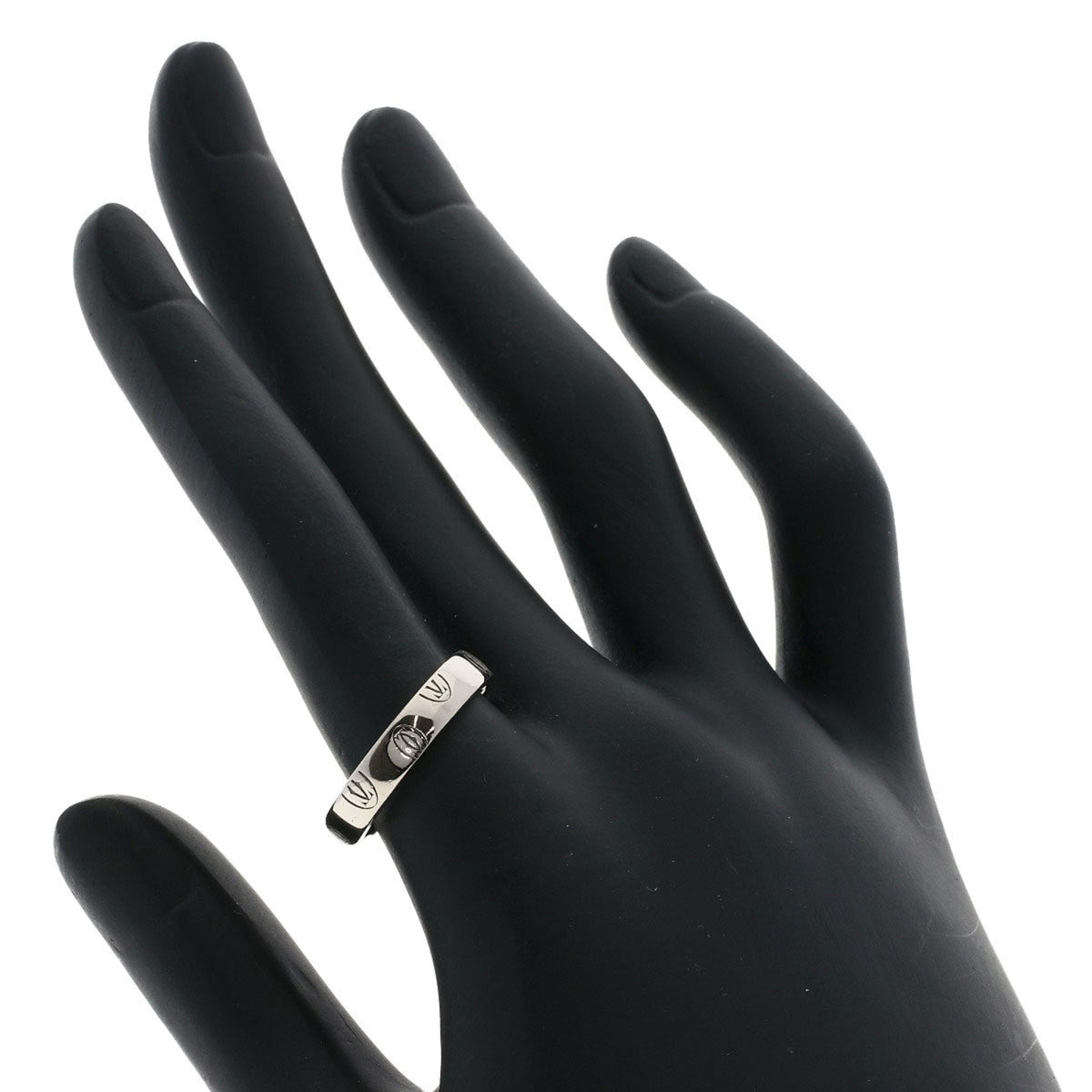 Pre-Owned Cartier Happy Birthday #55 Ring, 18K White Gold, Women's,  (Good)