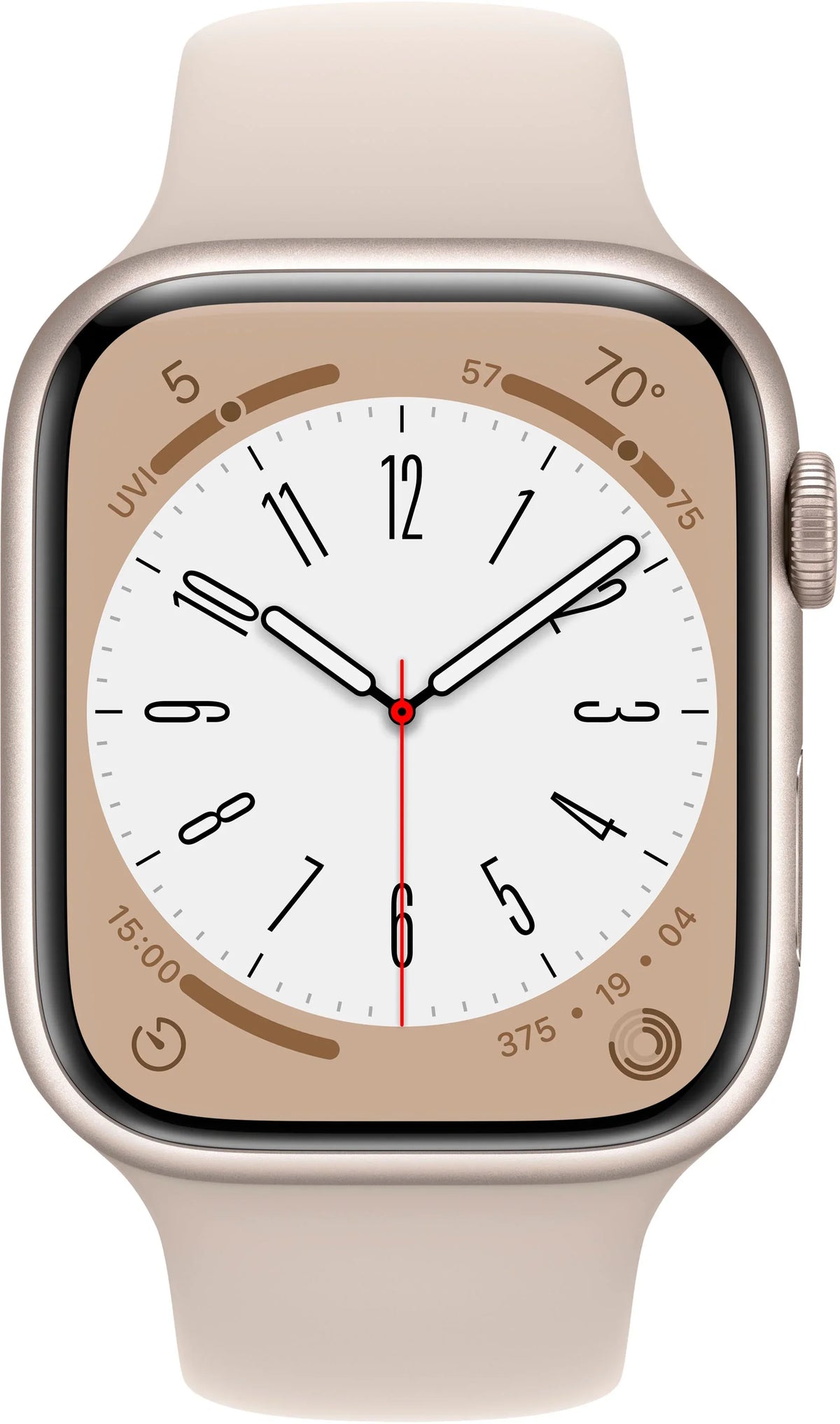 Restored Apple Watch Gen 8 Series 8 45mm Starlight Aluminum - Starlight Sport Band MNUQ3LL/A (Refurbished)