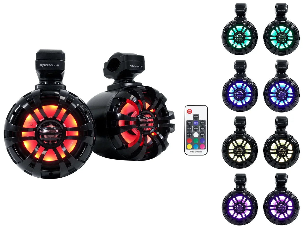 Pair Memphis Audio RNGR65FE Pods+ Tower Speakers+Amp For 2018+ Polaris Ranger