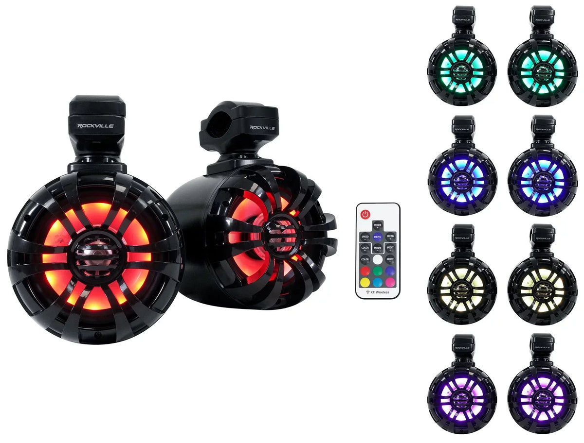Pair Memphis Audio RNGR65FE Pods+ Tower Speakers+Amp For 2018+ Polaris Ranger