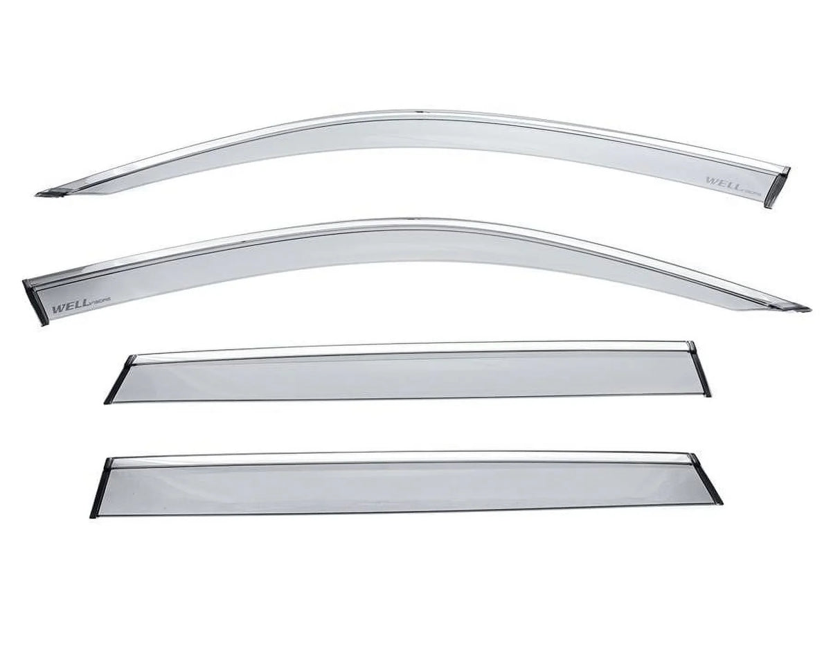 Wellvisors Side Window Visors Wind Deflectors Rain Guard With Chrome Trim for 2019 2020 2021 2022 2023 2024  X5 / G05 3-847BM015