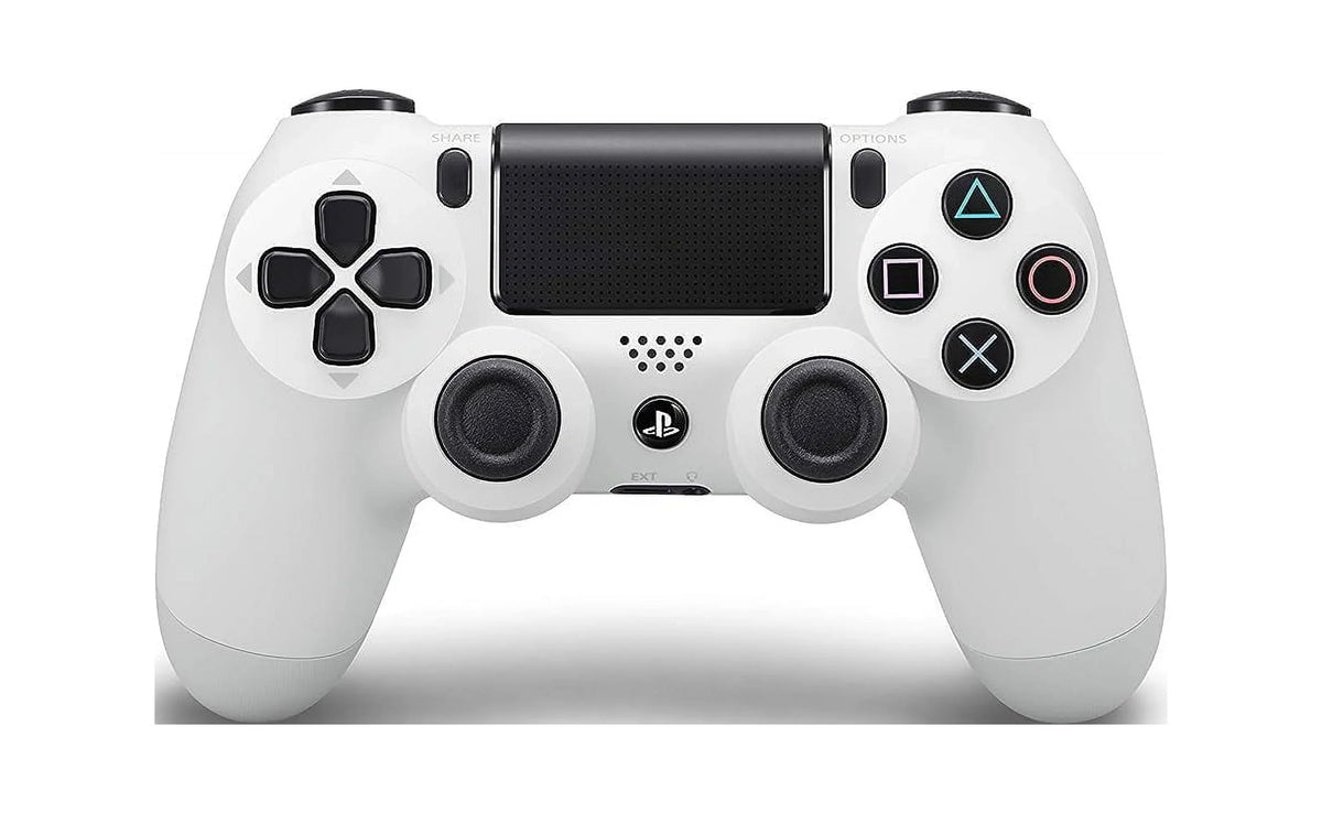 PS4 DualShock Wireless Controller Bundle - White - With Earbuds Like New with