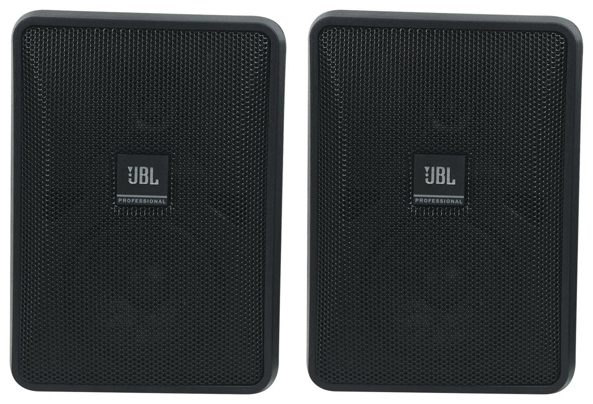 (6)  Control 23-1 Black 3" Indoor/Outdoor 70v Commercial Wall Speakers + Amp