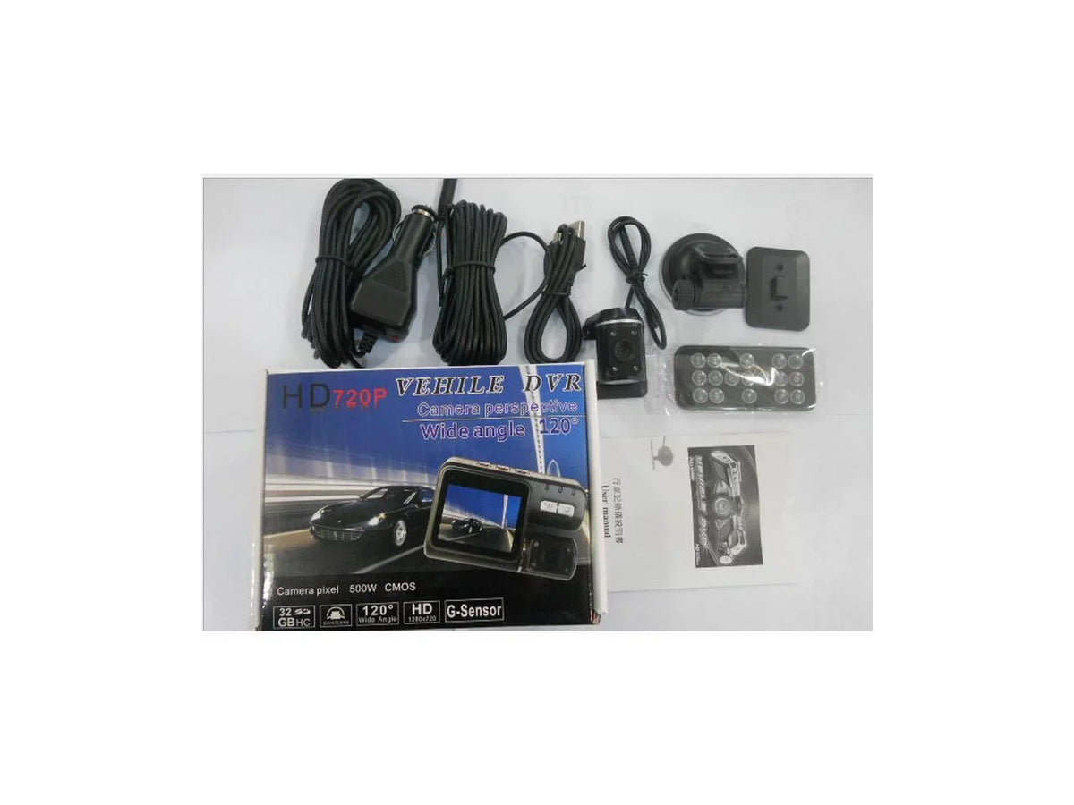 Full Chi I1000 separated 1080P twin lens driving recorder night vision with automobile black boxFull  1080P I1000 2" Screen Car  Recorder Camera +  Remote Controller