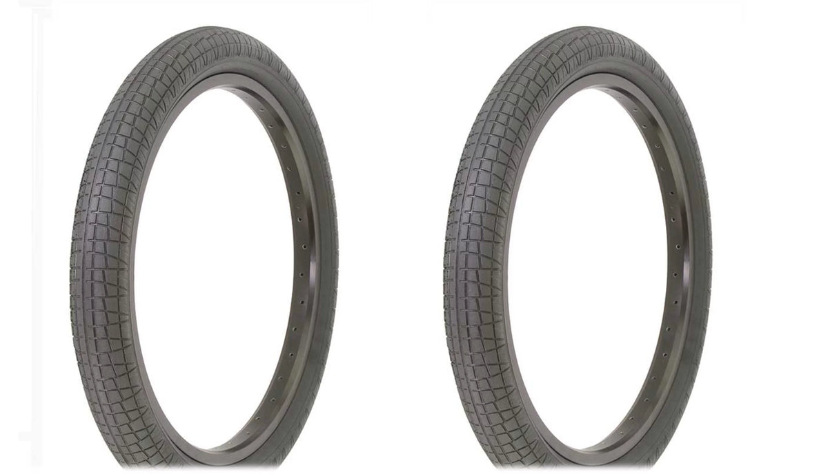 Two Bike Tire 20 x 2.30 Black/Black Side Wall -2128 Bicycle tire.