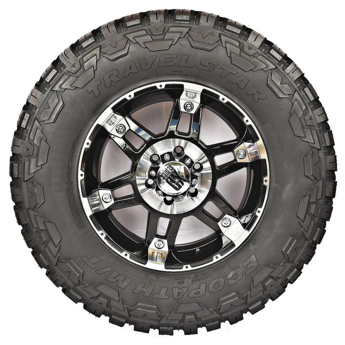 Travelstar  M/T 33X12.50R24 10 Ply 104Q Load Range E  Light Truck Mud Terrain Tire 33/12.50/24  (Tire Only)