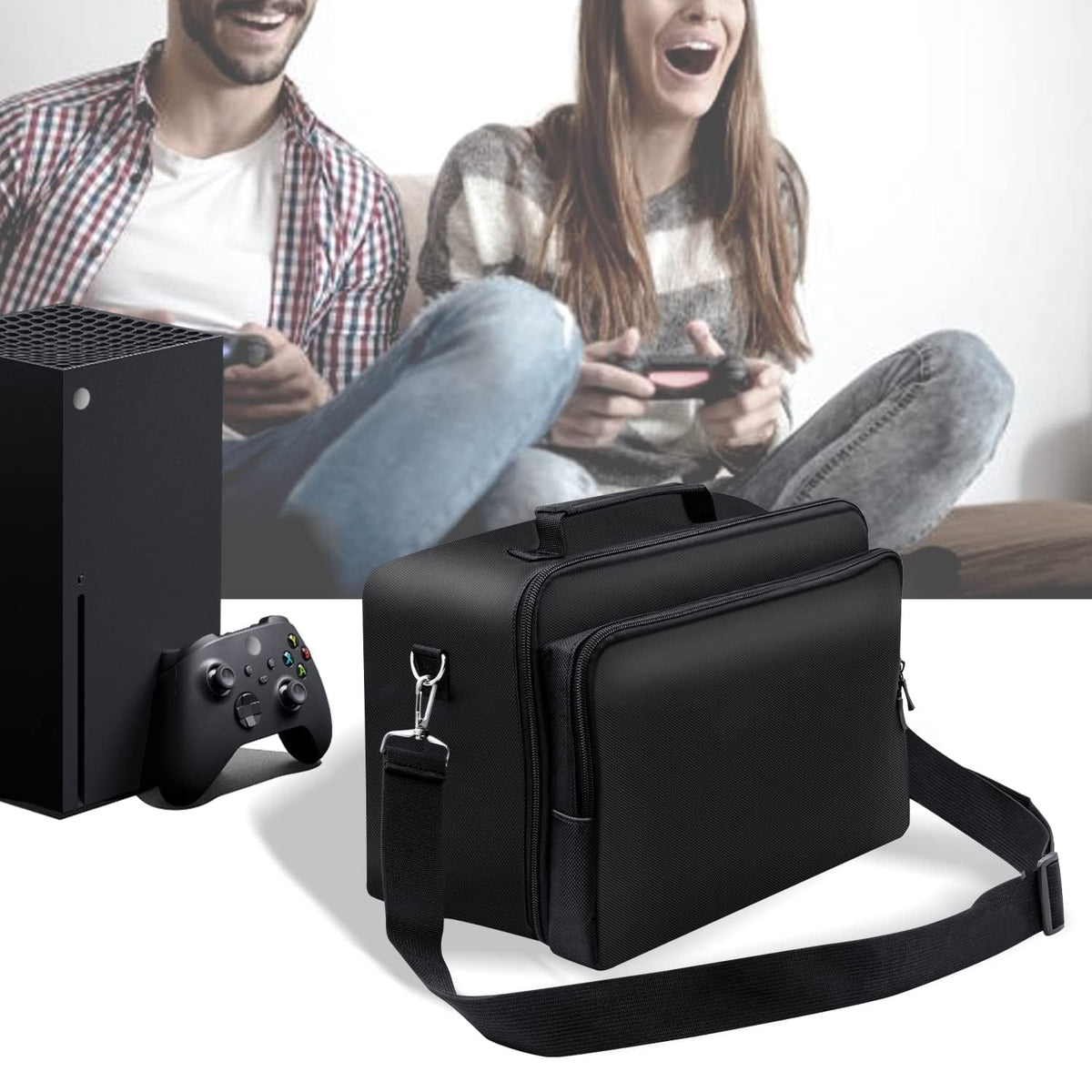 Protective Carrying Case for Xbox Series X- Travel Bag Carrying Case for Xbox Series X Console, Controller, Cables and Other Accessories