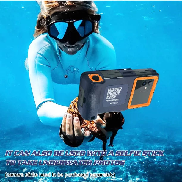 UrbanX Professional [15m/50ft] Swimming Diving Surfing Snorkeling Photo Video Waterproof Protective Case Underwater Housing for Samsung Galaxy F62 And all Phones Up to 6.9 Inch  with Lanyard