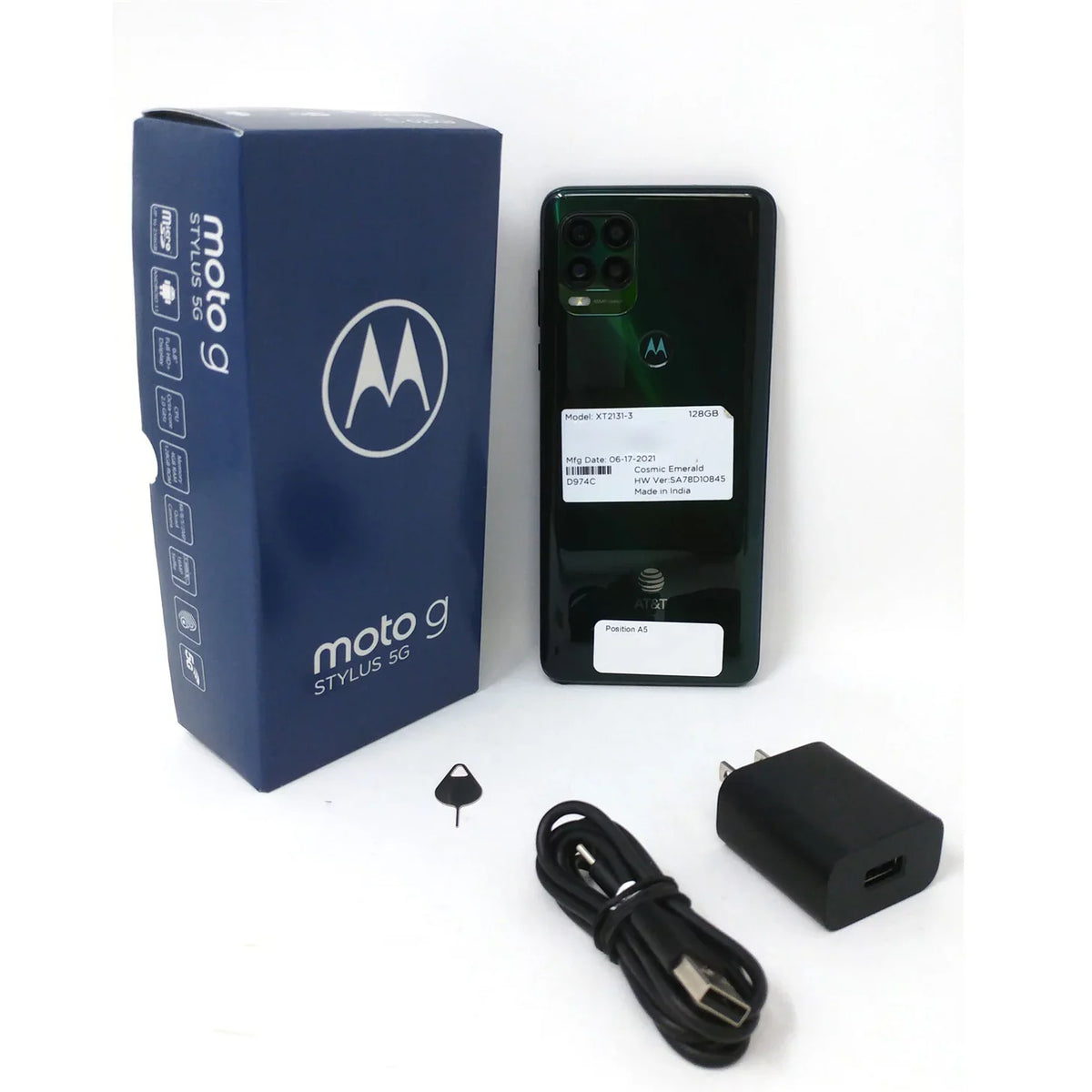 Open Box Motorola Moto G Stylus 5G 2021 128GB XT2131-3 Unlocked 6.8" 4GB  Phone - Cosmic Emerald