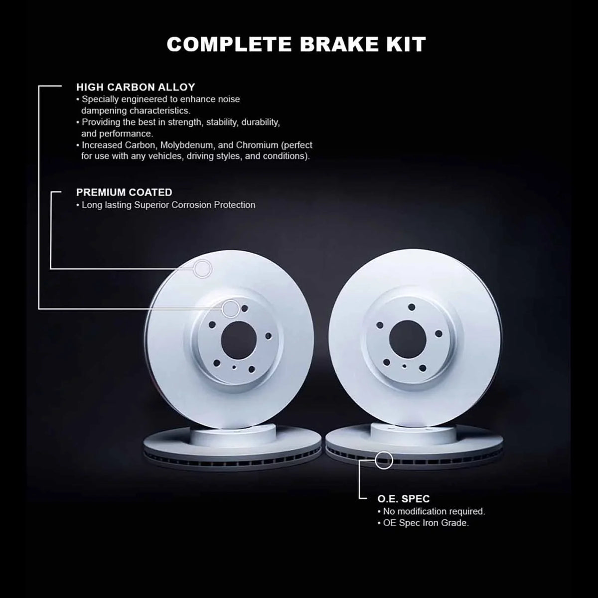 R1 Concepts Wdpn2 20013 R1 Concepts Brake Rotor Carbon Coated Fits select: 2016 ,2021-2022