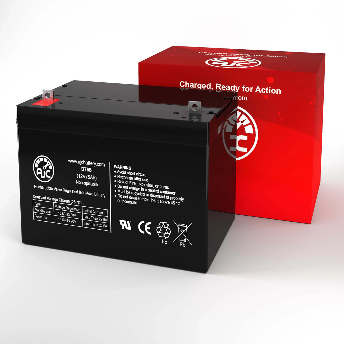 Pride Mobility Quantum R-4000 12V 75Ah Wheelchair Battery - This Is an  Brand Replacement