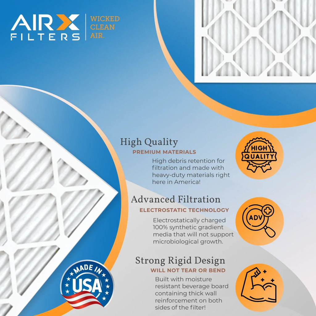 16x30x1 Air Filter  8 Rating, 12 Pack of Furnace Filters Comparable to  700 &  5 - Made in  by     .