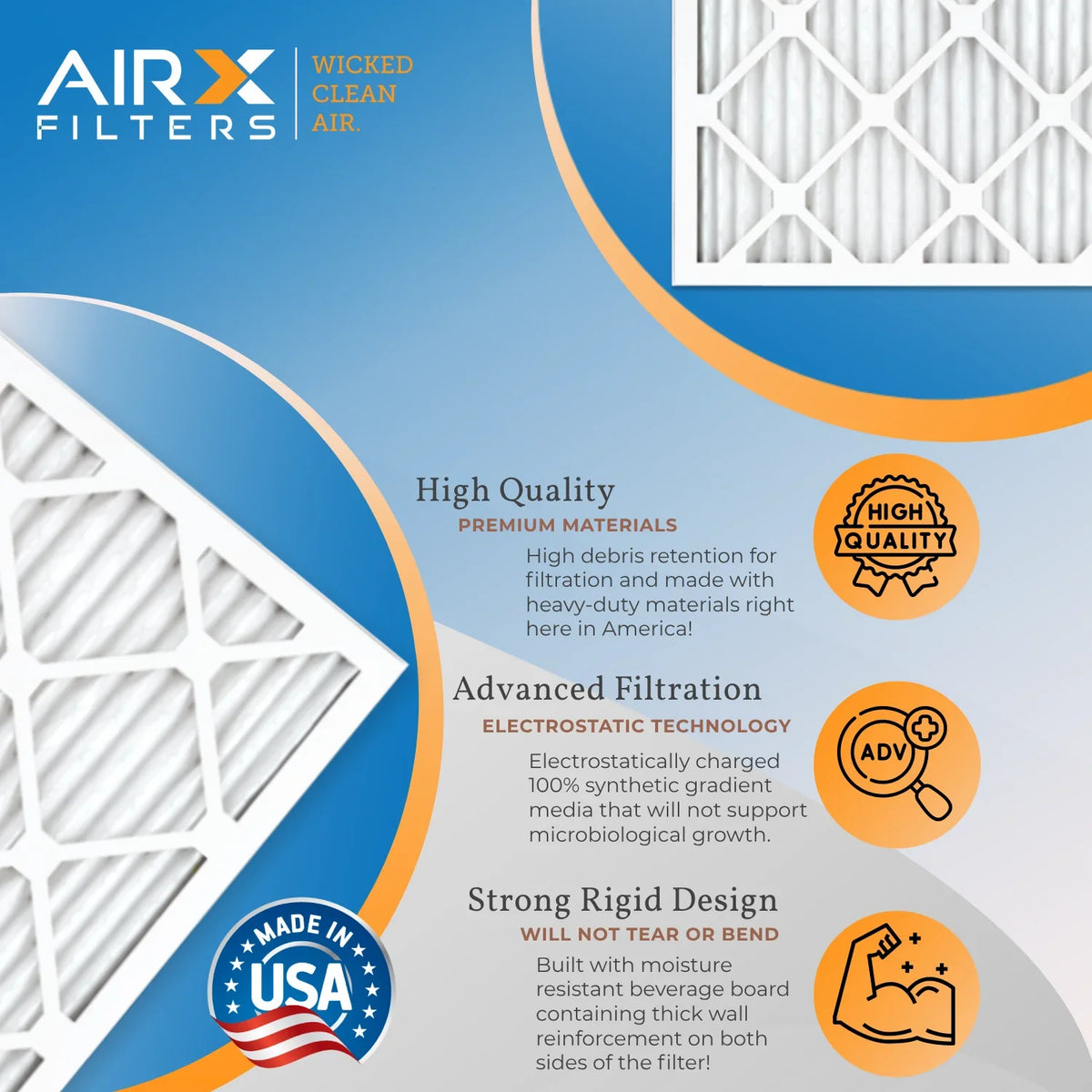 14x25x1 Air Filter  13 Rating, 12 Pack of Furnace Filters Comparable to  1500 - 2200 &  9 - Made in  by     .